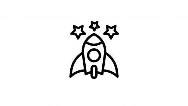 rocket animated icon