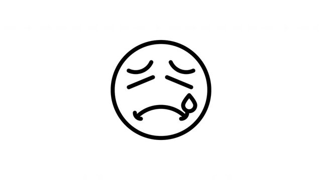 sad face animated icon