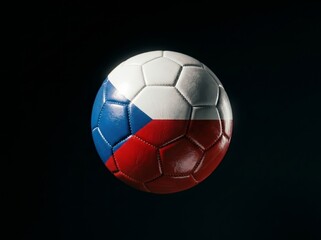 Naklejka premium soccer ball with flag of czech