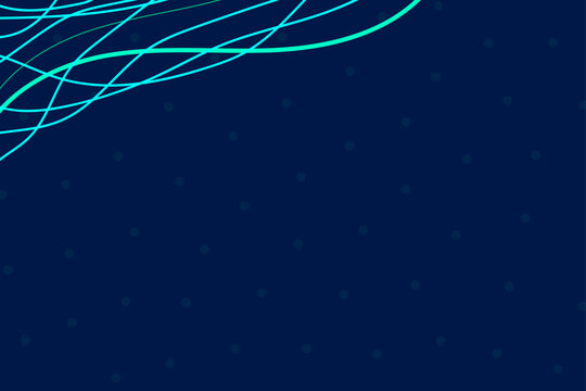 Abstract Cyan Wavy Lines On Dark Background
