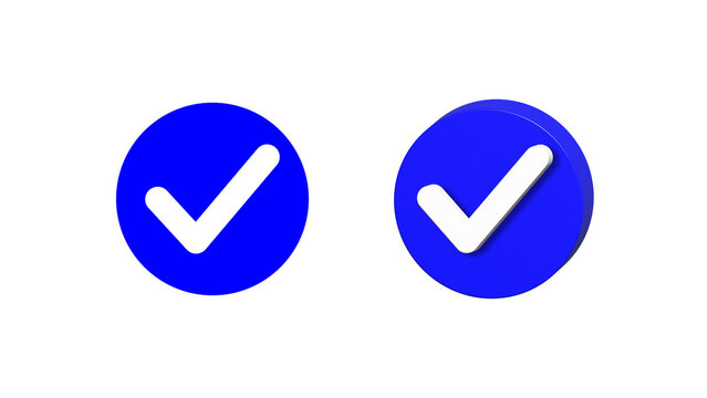 nice cute png 3d with flate blue in white tick mark sine icon vector flat design bookmark symbol 4k images transparent background 16 to 9 ratio design