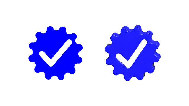 png flate and 3d tick mark blue color single icon transparent 4k background image 16 to 9 retio 4k images