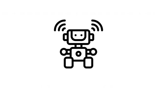smart robot animated icon