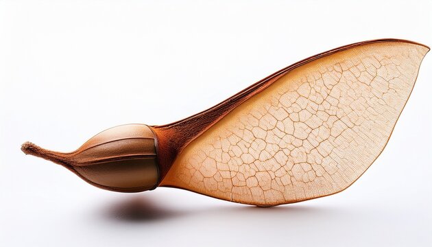 Sycamore Seed Isolated On A White Background