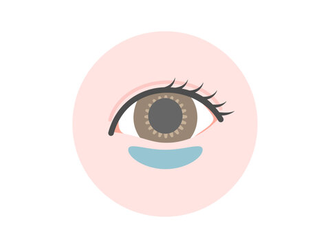 目のクマ（青クマ）　イラスト