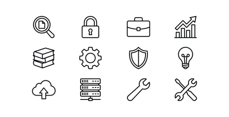 Fototapeta premium Business and Technology Icon Set