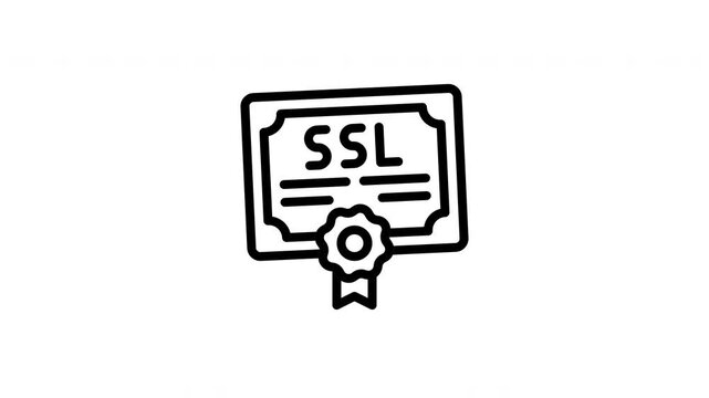 SSL certificate animated icon