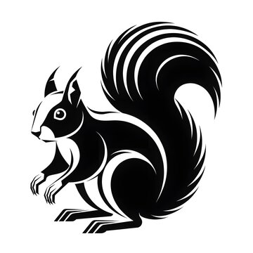 squirrel on a white background