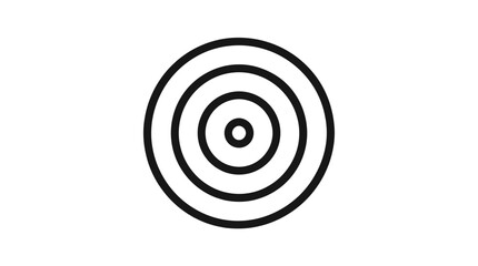 Naklejka premium Black concentric circles graphic design.