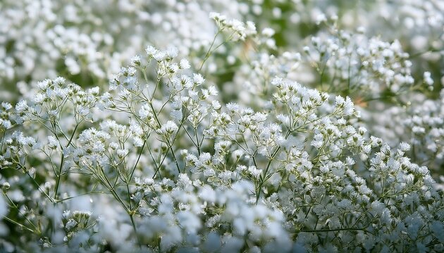 Babyrs Breath Flower Background Gypsophila Paniculata L