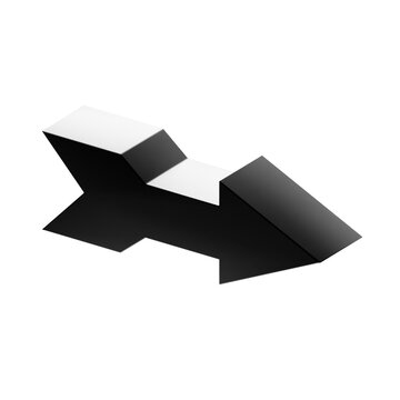 3d icon boxy arrow