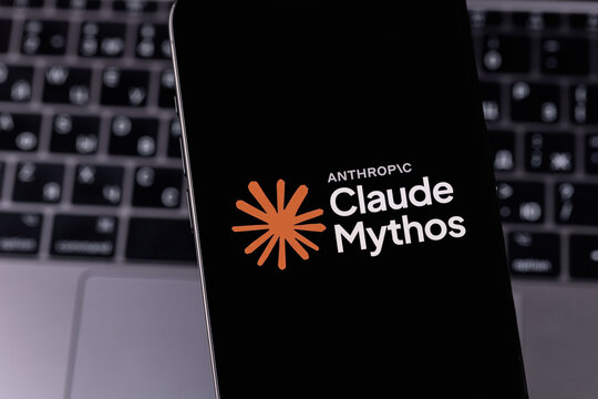 Claude Mythos by Anthropic mobile logo app on a screen smartphone iPhone. Claude is a family of large language models developed by Anthropic. Batumi, Georgia - June 12, 2026