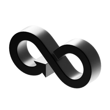 3d icon infinity arrow