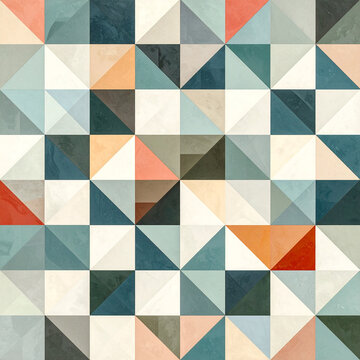 Abstract geometric triangle pattern with textured surface