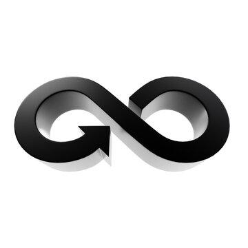 3d icon infinity arrow