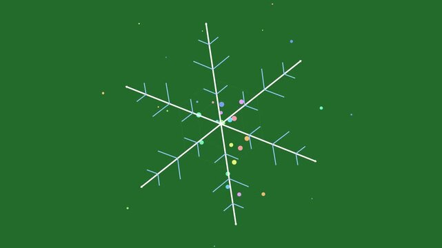 Green Snow on Green Screen Background Horizontal 16-9
