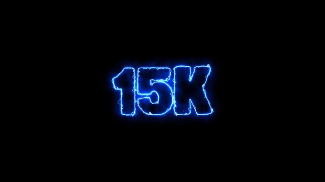 Blue neon 15K text