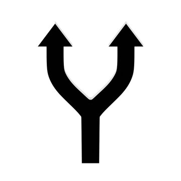 3d icon split arrow