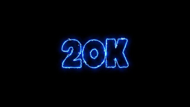 Blue neon 20K energy sign