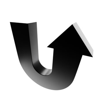 3d icon arrow u turn