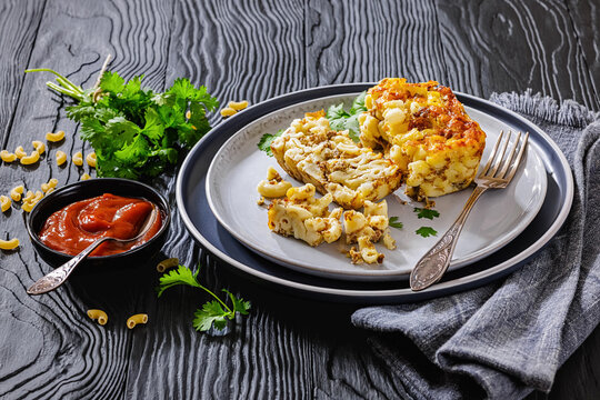 Baked Macaroni And Beef Cheese Egg Casserole