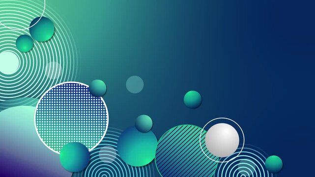 Abstract background with layered circles and dots animation, modern geometric design smooth gradients and concentric rings