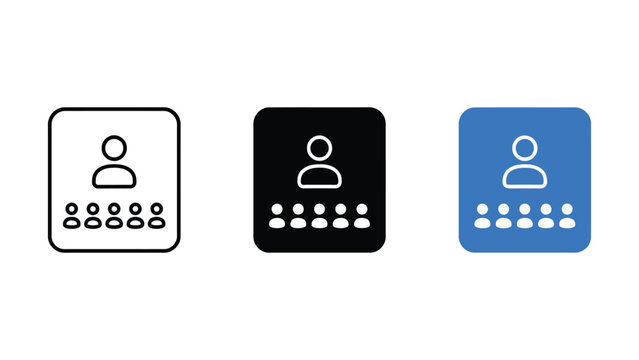 Person icon with group avatars