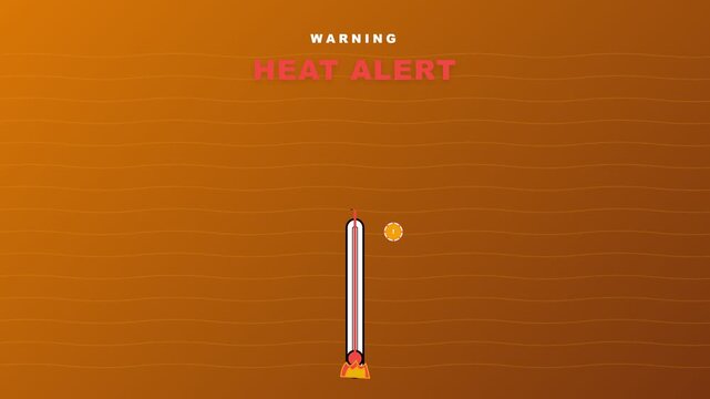Minimalist Retro Style Rocket Launch Warning Animation.