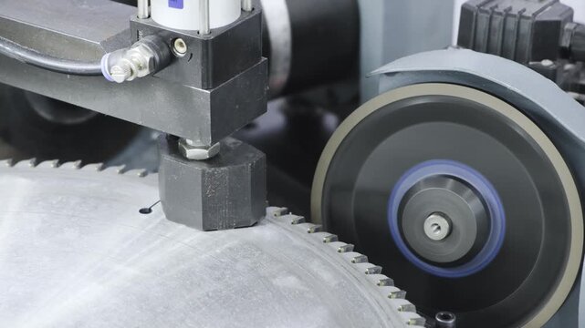 Automatic industrial circular saw blade sharpening machine sharpens metal saw blade
