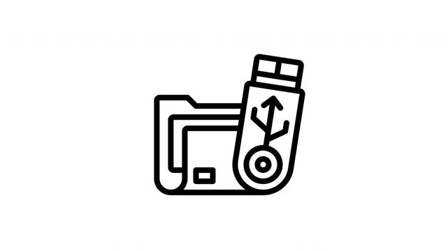 USB drive animated icon