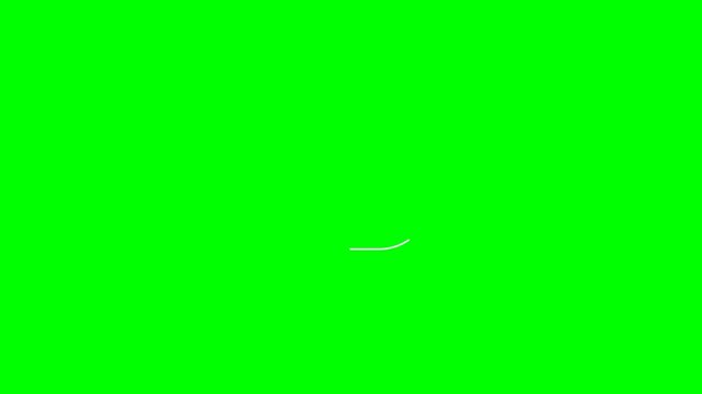 Minimalist White Loading Spinner Animation on Solid Green Screen Background.