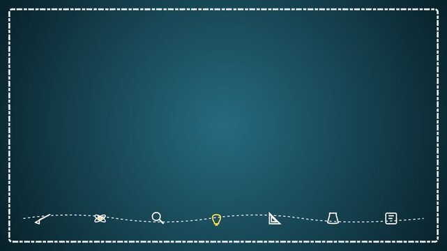 Abstract Digital Background with Minimalist Icons and Dotted Line Design.