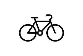 Obraz premium Bicycle Outline Isolated Transparent Background