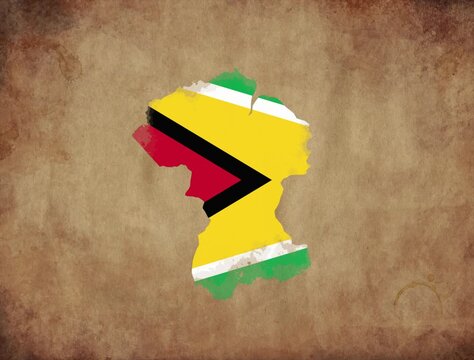 Gyana map with the flag animation paper video 4K