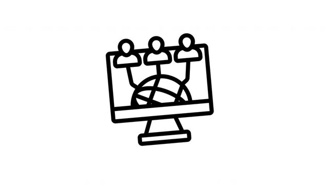 virtual team animated icon