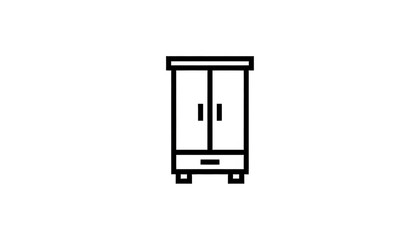 Fototapeta premium Wardrobe Icon Vector Design Element