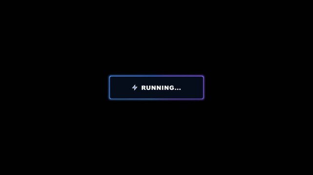 Digital Interface Status Indicator Displaying Running and Active States.