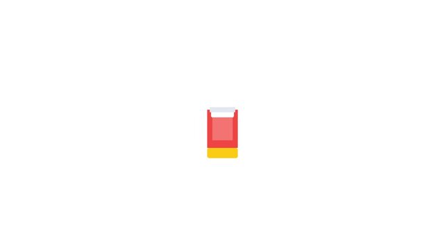 Animated 2D Pixel Art Red Flash Drive Rotating on Green Screen and White Background.