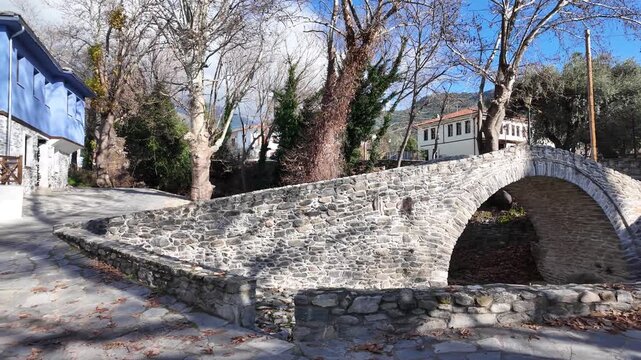 Old house in village of Moustheni near Kavala, East Macedonia and Thrace, Greece