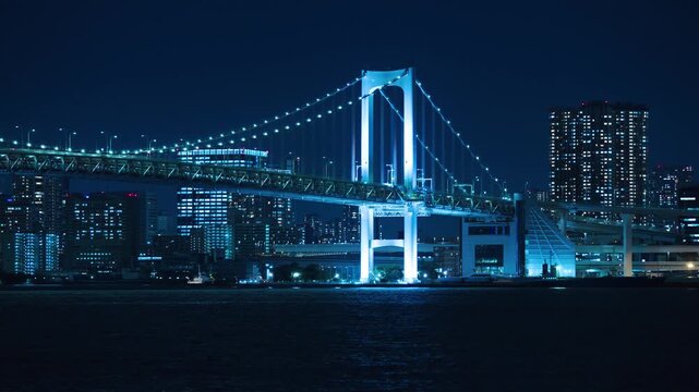 Rainbow Bridge lights turning off timelapse
