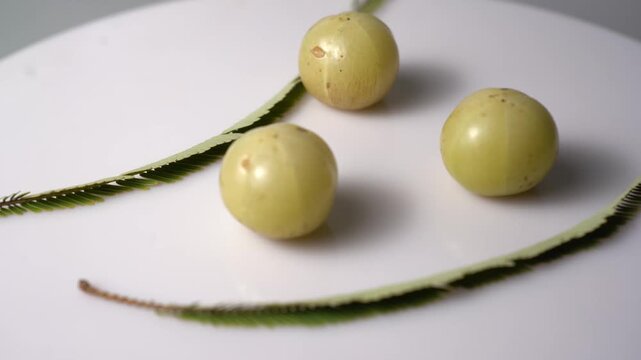 Fresh Indian Amla (Indian Gooseberry) Rich in Vitamin C, Ayurvedic Superfruit, Organic Herbal Ingredient, Natural Antioxidant, Healthy Nutrition, and Wellness