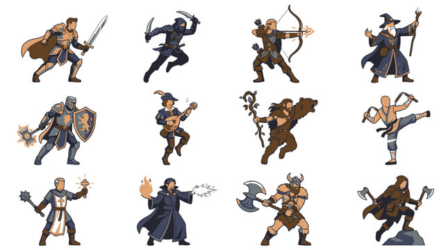 Action fantasy RPG character collection