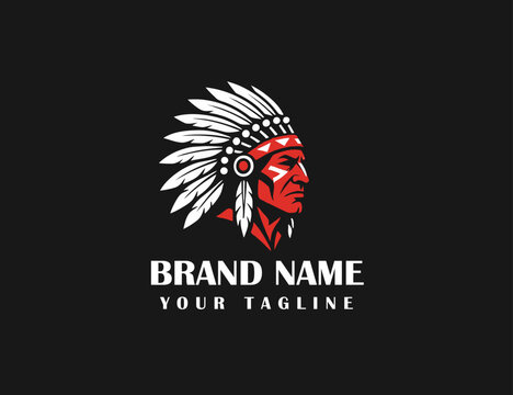 Apache tribe logo or icon illustration design