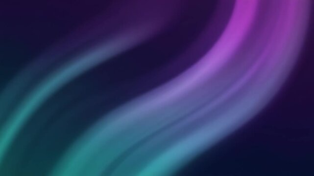 Soft purple and teal gradients blend like aurora light, flowing in gentle wave motion over dark background with ambient glow, creating abstract cinematic color transitions.