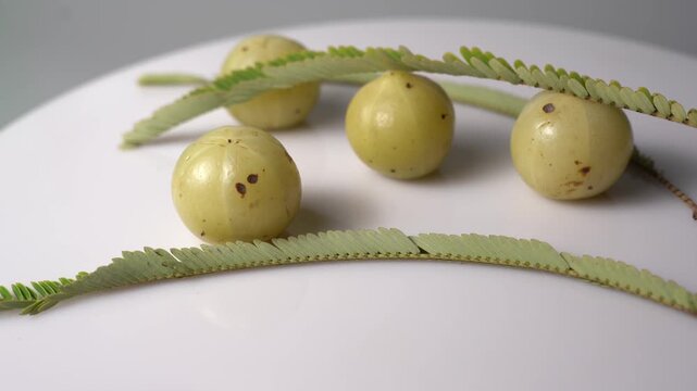 Fresh Indian Amla (Indian Gooseberry) Rich in Vitamin C, Ayurvedic Superfruit, Organic Herbal Ingredient, Natural Antioxidant, Healthy Nutrition, and Wellness