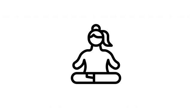 yoga pose animated icon
