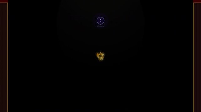 artificial intelligence companies free credits Gold coin loading screen icon for games, featuring a minimalist design on a black background  perfect for game notifications.