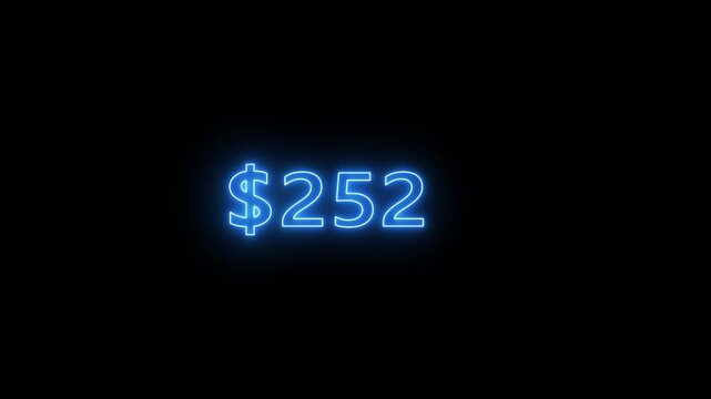 A black background illuminated by a vibrant blue neon glow forming the text "$149", creating a modern and eye-catching representation of a price or financial value
