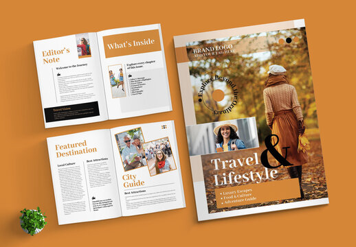 Travel Magazine And Lifestyle Template Layout