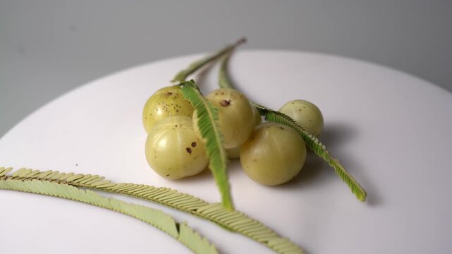 Fresh Indian Amla (Indian Gooseberry) Rich in Vitamin C, Ayurvedic Superfruit, Organic Herbal Ingredient, Natural Antioxidant, Healthy Nutrition, and Wellness